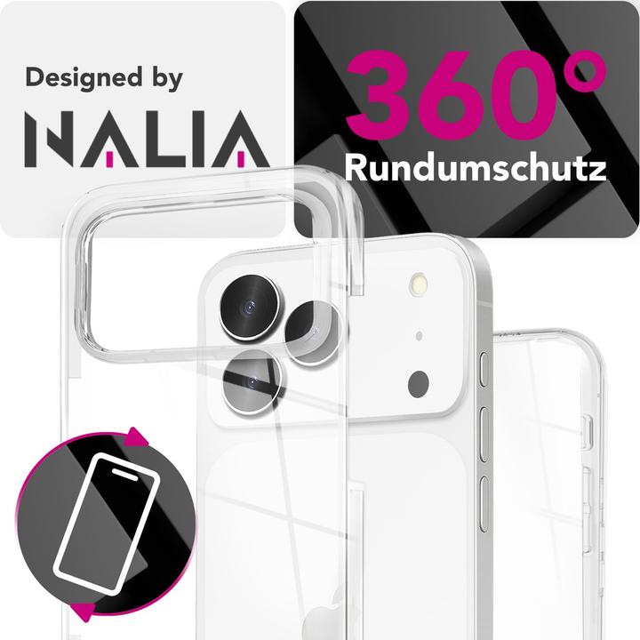 Immagine prodotto Nalia Full Cover "360Guard" - Klare 360 Grad Rundum Schutz Hülle - Full Body Phone Protection (Apple iPhone 17 Pro)