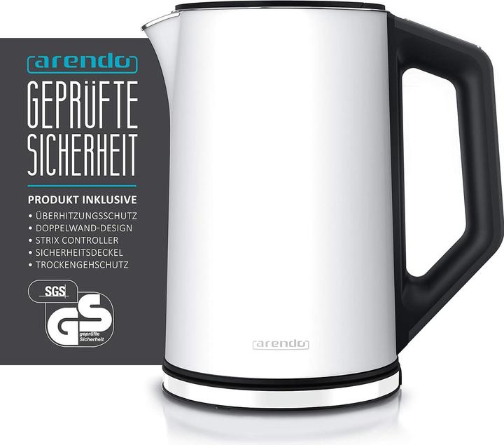Produktbild Arendo Edelstahl Wasserkocher mit Temperatureinstellung (1.50 l)