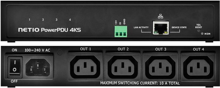Image du produit Netio Barrette de prises IP PowerPDU 4 CH 4x C13 avec mesure de puissance