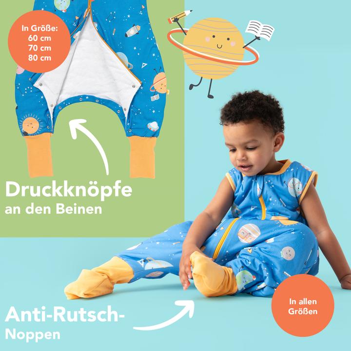 Actual product image Schlummersack Sleeping Bag with Feet & Foldable Feet Covers - 1.0 TOG (60 cm, 1.0 TOG, Autumn, Spring)