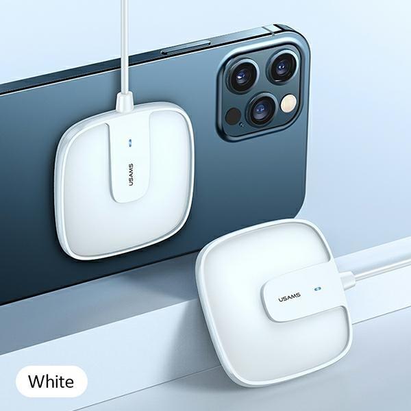 Actual product image Usams CD-159 wireless magnetic charger 15W, White (15 W)