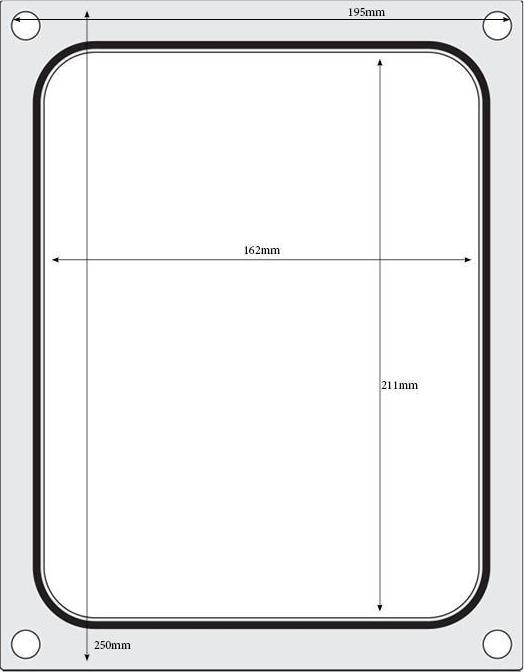 Productafbeelding Hendi Matrijs voor sealmachine 2x 178x113 mm