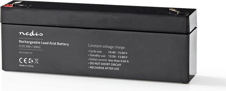 Actual product image Nedis Rechargeable lead-acid battery - Rechargeable - 12 V - 2000 mAh - 178 mm - 34 mm - (2 Ah, 12 V)