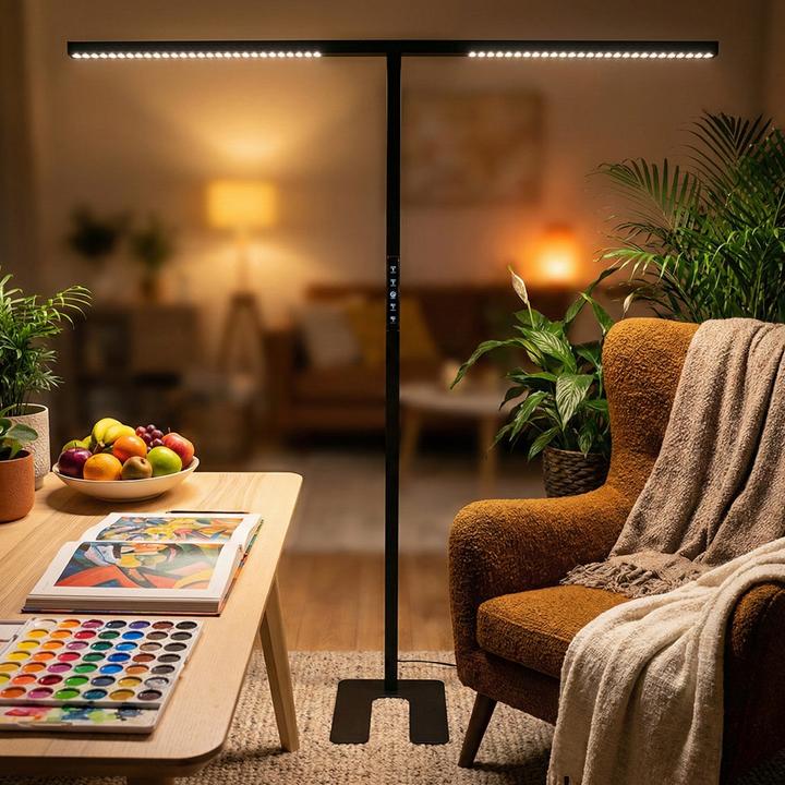 Produktbild Luxula LED-Büro-Stehleuchte - Slim Line, Duo (5000 lm)