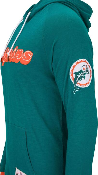 Immagine prodotto Mitchell & Ness Felpa con cappuccio in maglia fiammata - Miami Dolphins (S)