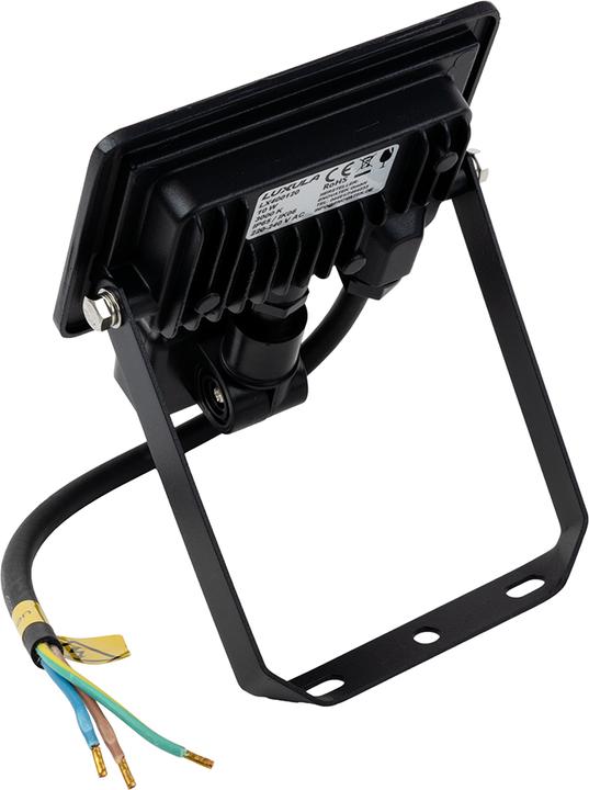 Actual product image Luxula LED floodlight with motion detector, EEK: F, 10W, 1000lm, 4000K, black (1000 lm, E10, IP65)