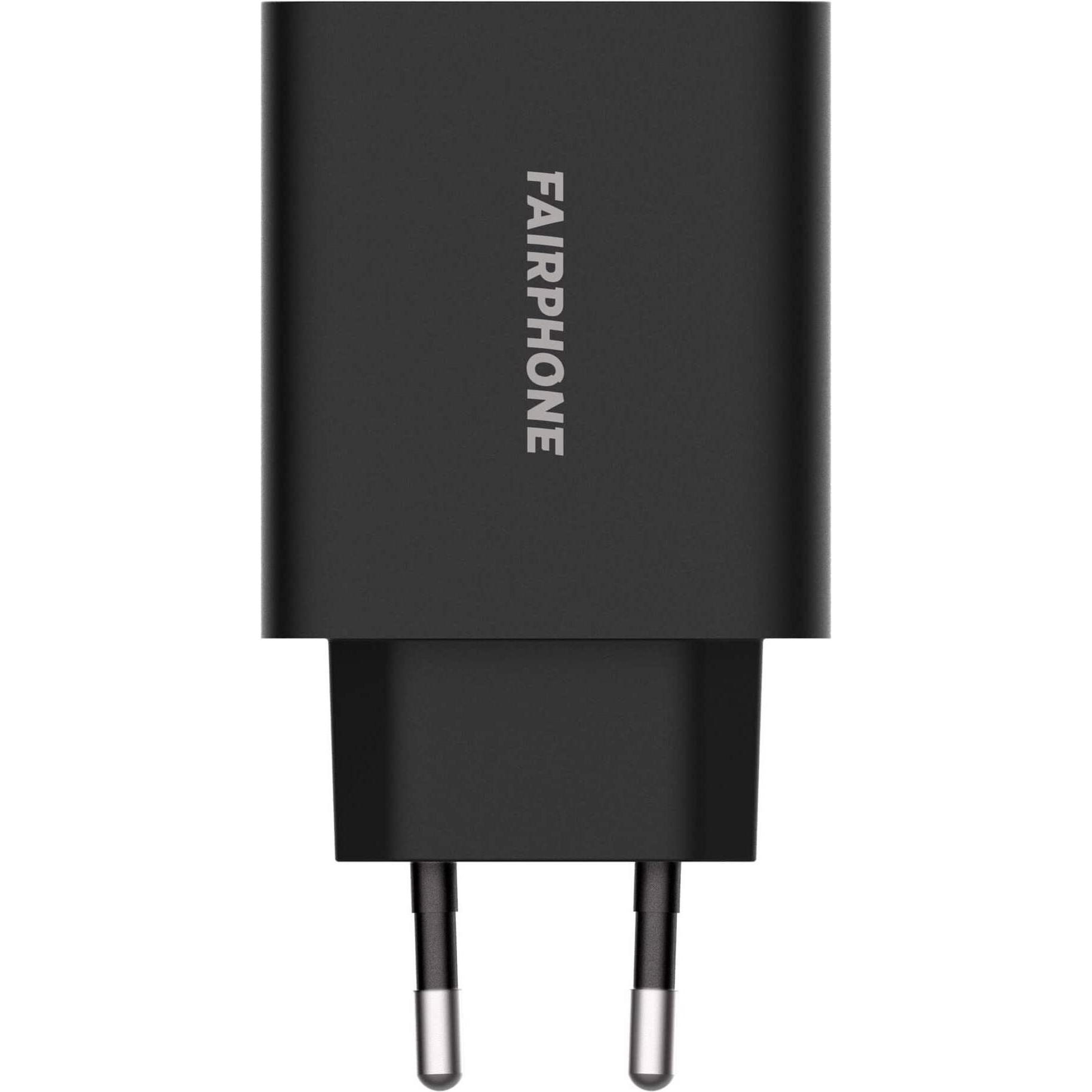 Thumbnail - Fairphone Dual-port Charger (EU) (30 W), USB Ladegerät, Schwarz