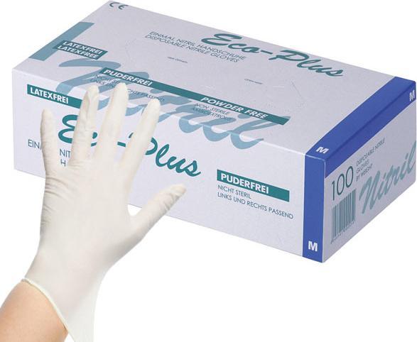 Produktbild Ampri Nitril Einweghandschuhe - Eco Plus / puderfrei, latexfrei XL (Breite: 105-125 mm)