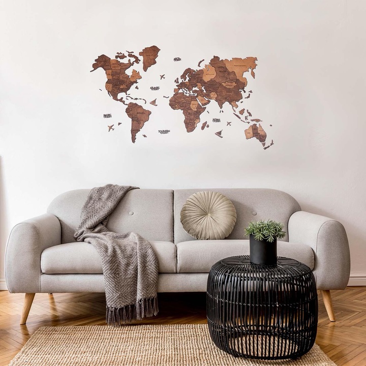 Actual product image Enjoy The Wood 3D world map (90 x 150 cm)