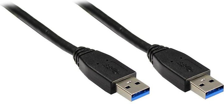 Produktbild Good Connections Anschlusskabel USB 3.0 Stecker A an Stecker A, schwarz, 0,5m, ® (0.50 m, USB 3.0)
