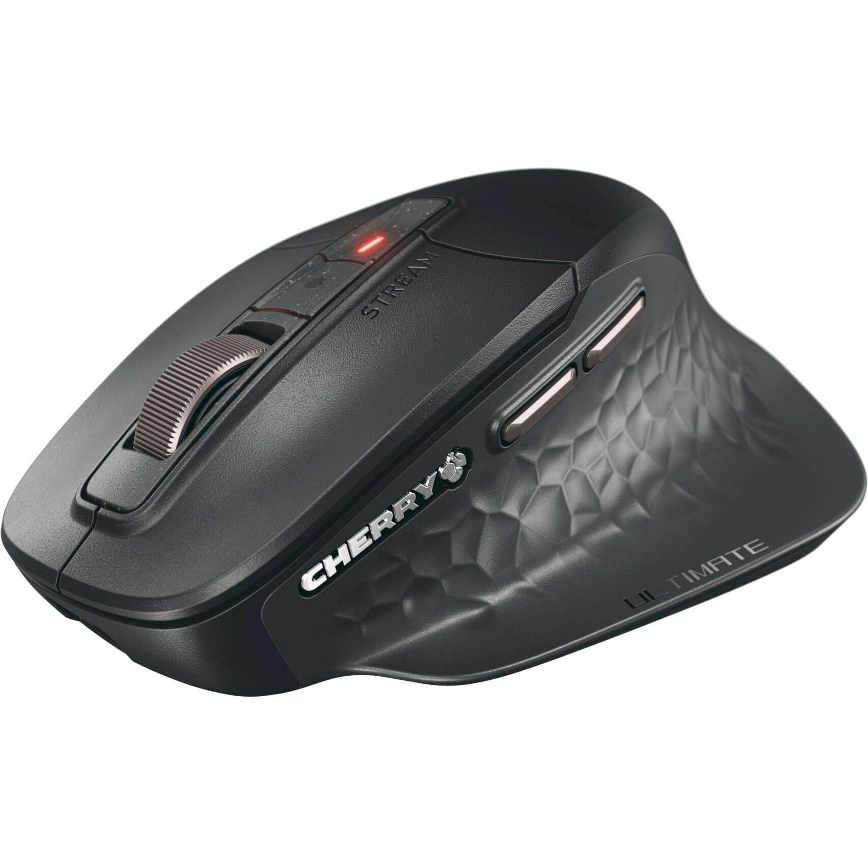 CHERRY Stream Mouse Ultimate (Cablato, Senza fili), Mouse, Nero, Rame