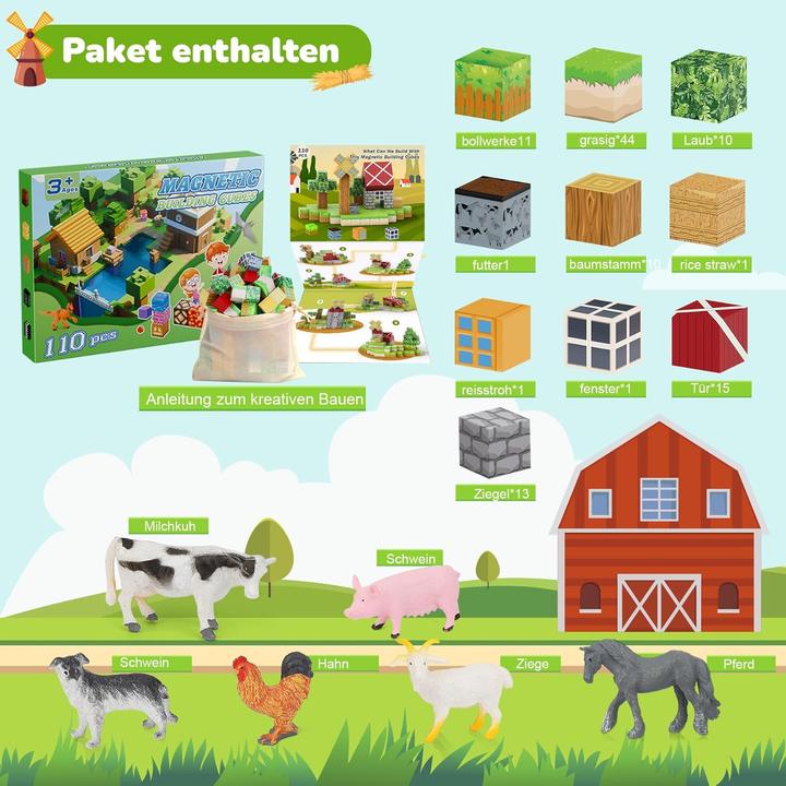Image du produit Demolike 110-teilige Magnetblöcke Minen-Set