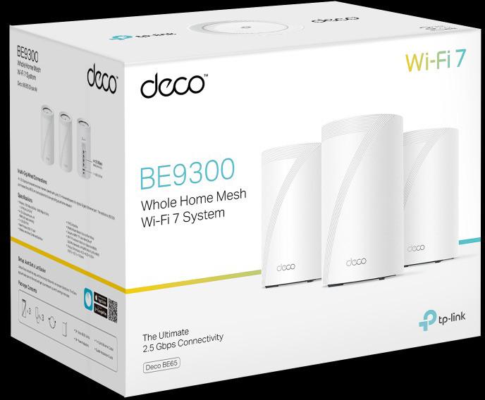Produktbild TP-Link Deco BE65 Wi-Fi 7 Mesh BE9300 (3-pack)