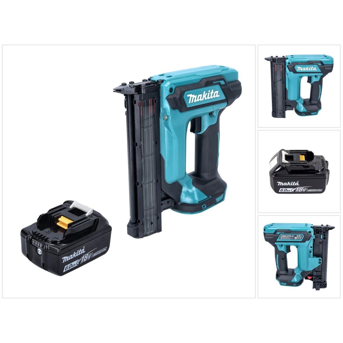 Makita, Tacker + Nagelpistole, DFN 350 G1 Akku Stauchkopfnagler 18 V 15 - 35 mm + 1x Akku 6,0 Ah - ohne Ladegerät