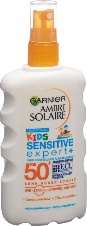 Actual product image Garnier Kids Sensitive Advanced + (Sun spray, SPF 50+, 200 ml, 235 g)