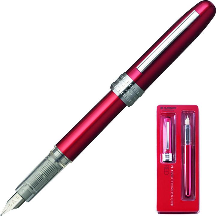 Image du produit Platinum Stylo plume Plaisir, blister, rouge (Rouge)