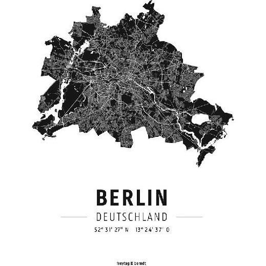 freytag&b.Berlin, Designposter, Hochgla, Landkarte