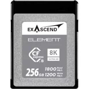 Exascend CFexpress Card Type B 256GB R1200/W400 Element Serie (Neuheit) (256 GB, CFexpress Typ B), Speicherkarte, Schwar...