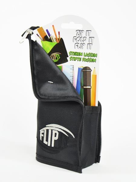 Image du produit Kögler Flip It, trousse à crayons pliable, noir, 20x11x5 cm