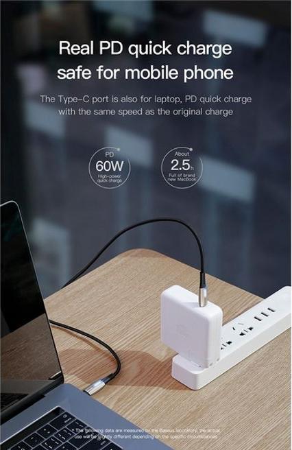 Produktbild Baseus Catsd-K (2 m, USB 2.0, 60 W)
