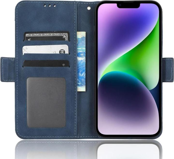 Produktbild Cover-Discount iPhone 15 Plus - Etui mit vielen Kartenfächer blau (Apple iPhone 15 Plus)
