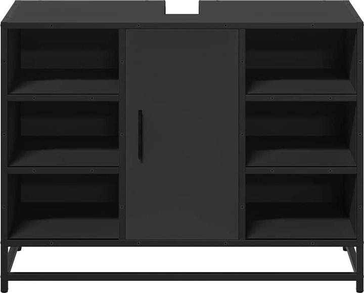 Productafbeelding VidaXL Onderkastje zwart 80x33x60 cm afgeleid houtproduct (80 x 33 x 60 cm)