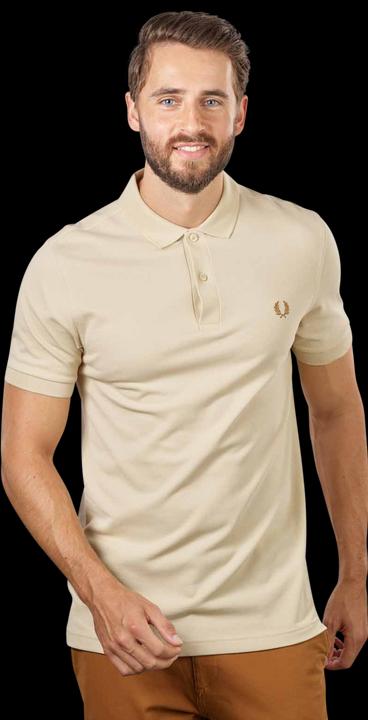 Produktbild Fred Perry Plain Polo Shirt Short Sleeve Oatmeal (M)