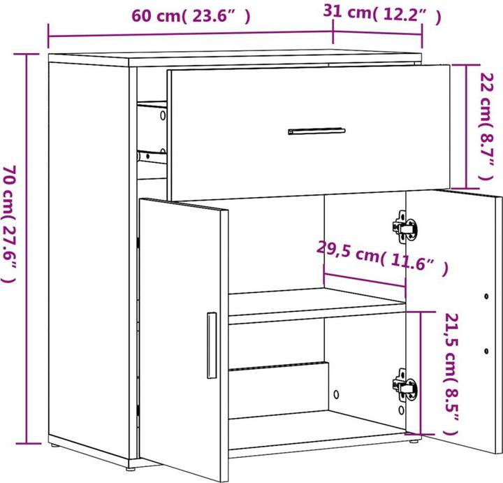 Image du produit vidaXL Sideboard (60 x 31 x 70 cm)