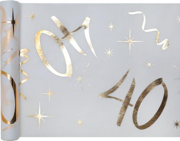 Actual product image Santex Tischläufer 40. Geburtstag (500 x 30 cm)
