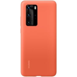 Huawei P40 Pro Silicon Protec Case Coral (Huawei P40 Pro), Smartphone Hülle, Orange