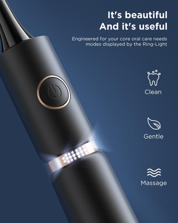 Actual product image Fairywill Sonic toothbrush with head set and case FW-P11 (Sonic toothbrush)