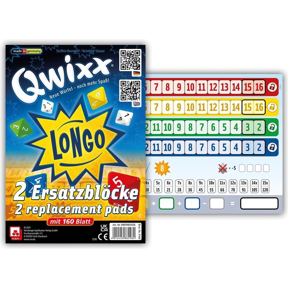 NSV Qwixx Longo - Ersatzblöcke (2er) (Italienisch, Französisch, Deutsch)
