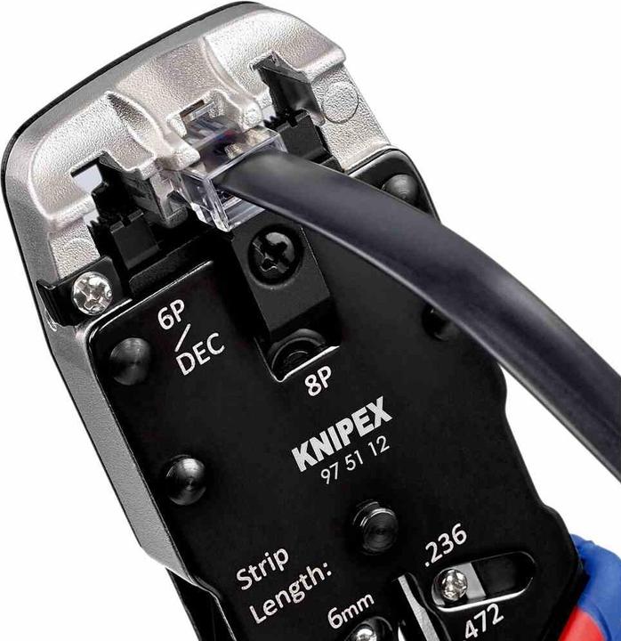 Produktbild Knipex Crimpzange für Westernstecker (200 mm)