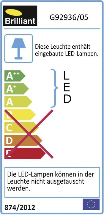 Energie-Label Brilliant Klemmleuchte Antony (200 lm)