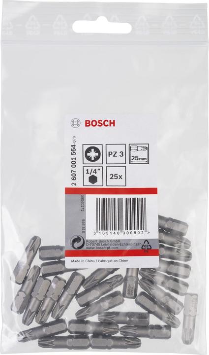 Productafbeelding Bosch Professional Zubehör Dwarsliggende bit PZ 3 Accessor (Kruis Pozidriv PZ)