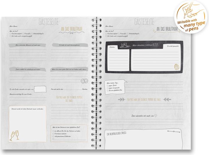 Nutritional values and ingredients Hochzeits-Gästebuch (German, Familia publishing house, 2021)