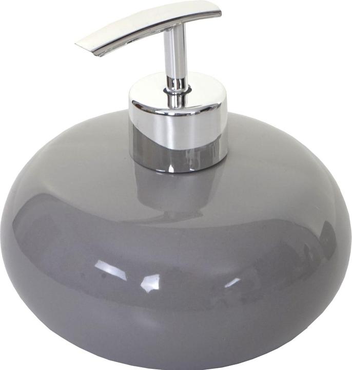Swisshandel24 5-teiliges Badset, WC-Garnitur Badezimmerset Badaccessoires, Keramik - grau