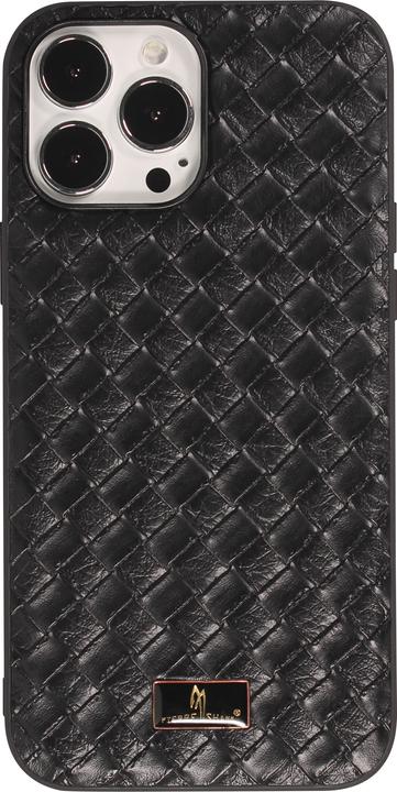 Actual product image Fierre Shann Coque étui en cuir synthétique tissé (Apple iPhone 13 Pro Max)