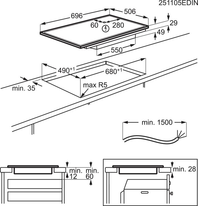 Produktbild Electrolux GK69TSIBCN (69.60 cm, Induktionskochfeld)