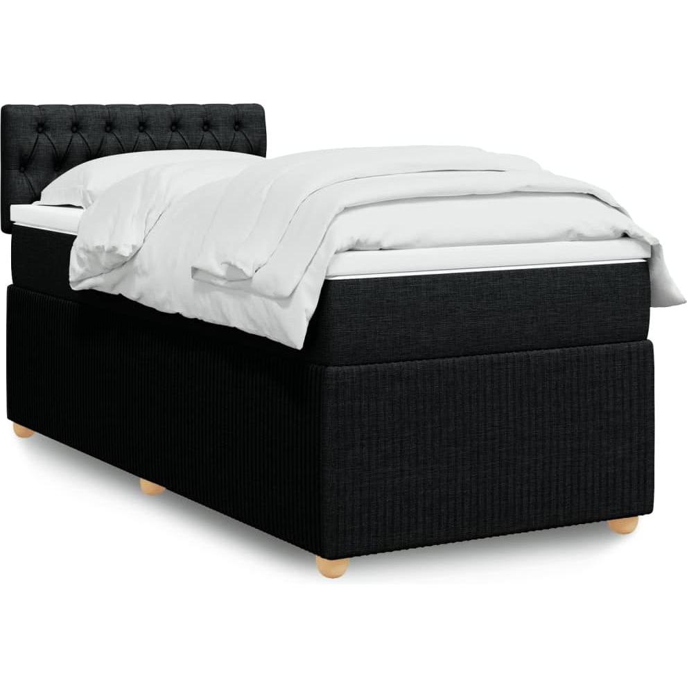 VidaXL, Bett, Bo x springbett mit Matratze 90 x 190 cm Stoff (90 x 190 cm)