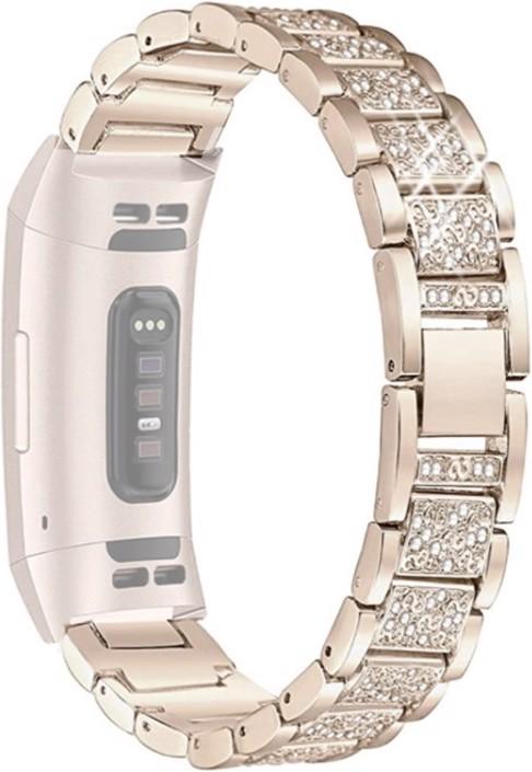 Produktbild Cover-Discount Fitbit Charge 5 - Edelstahl mit Strass Armband silber (Edelstahl)