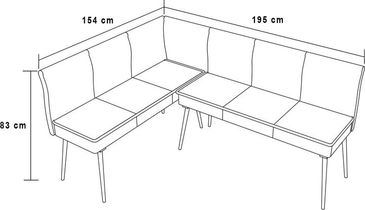 Actual product image HTI-Living Eckbank Links Mesilla (195 cm)