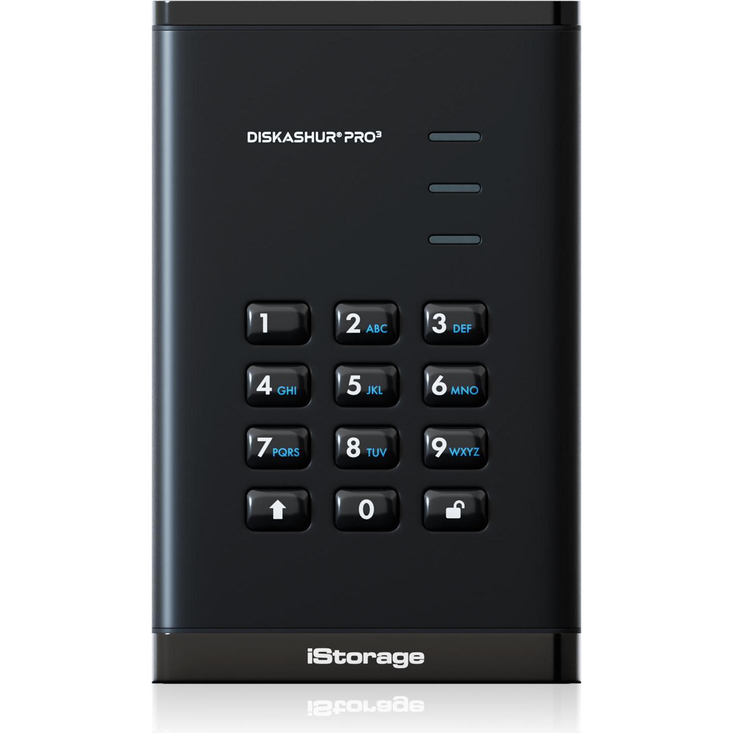 iStorage diskAshur PRO3 SSD 2TB (2000 GB), Externe SSD, Schwarz