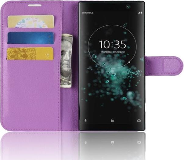 Actual product image MU Classic Litchi Leather Bookcover Series (Xperia XA2 Plus)