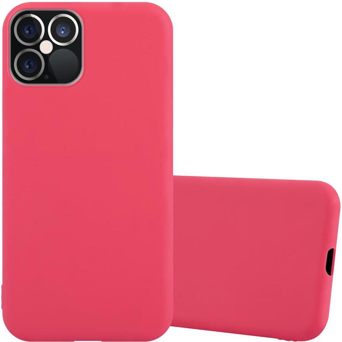 Cadorabo TPU Candy Cover (Apple iPhone 12 Pro Max), Smartphone Hülle, Rot
