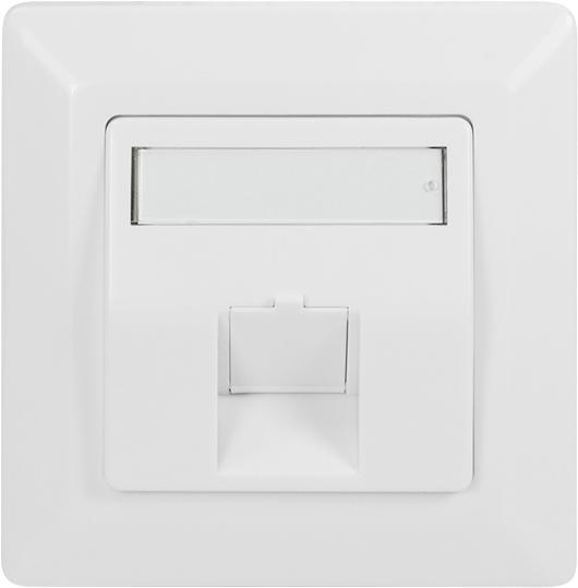 Image du produit LogiLink Boîte d'encastrement pour Keystone Modul, sortie à 45°, blanc signal