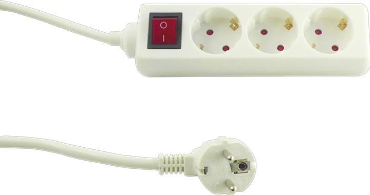 Actual product image REV Table socket outlet 3-fold 1.4 m with switch (3x, CEE 7/3, 1.40 m)