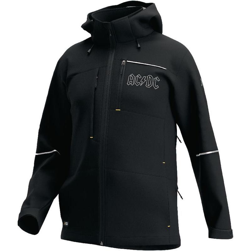 Safety Jogger, Herren, Jacke, AC/DC Softshell Jacke (XXL), Schwarz, Weiss, XXL