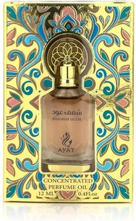 Ayat Perfumes Shaghaf Oud 12ml Alcohol-Free Perfume Oil Unisex Oriental Musk (Eau de Parfum, 12 ml)