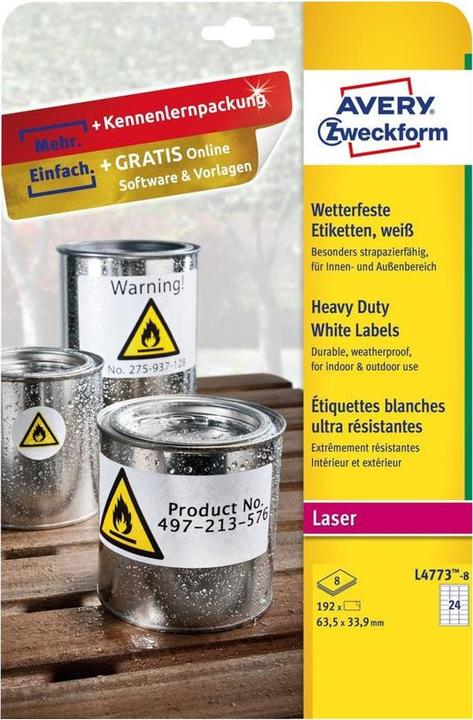 Produktbild Avery wetterfeste Etiketten